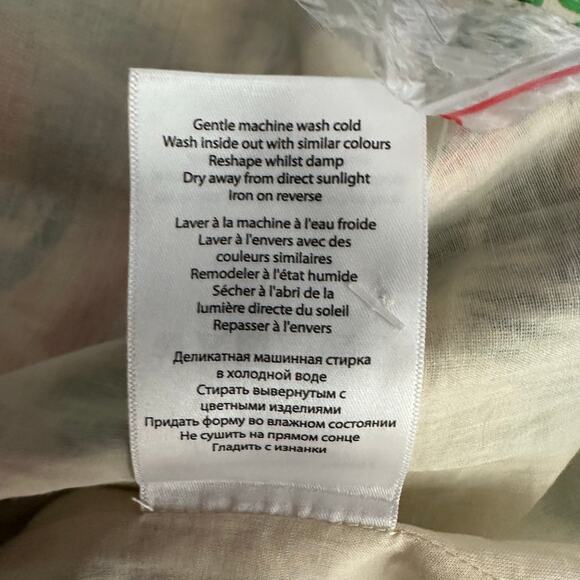 Emily and Fin Clara Shirt Dress Tropical Womens Large Sleeveless Floral Pockets - Picture 10 of 10